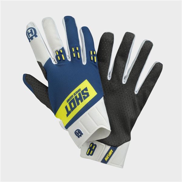 Factory Replica Gloves Blue/White/Yellow